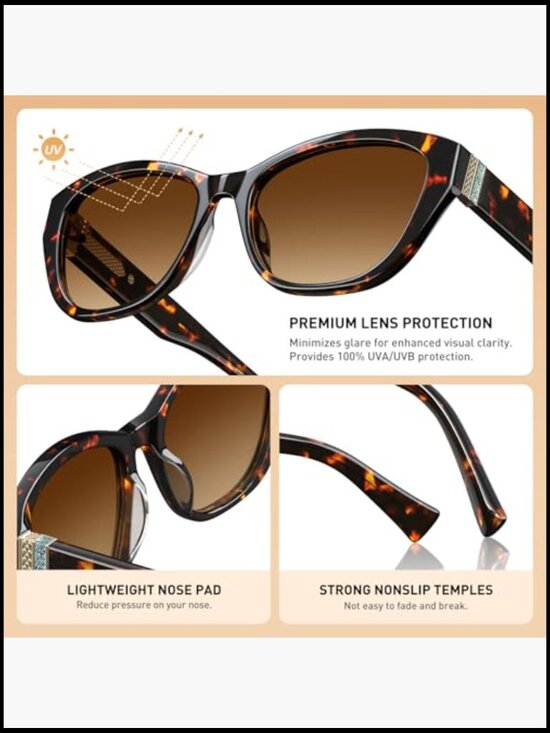 Polarized Cat Eye Sunglasses UV400 Protection Acetate Frame main image 6